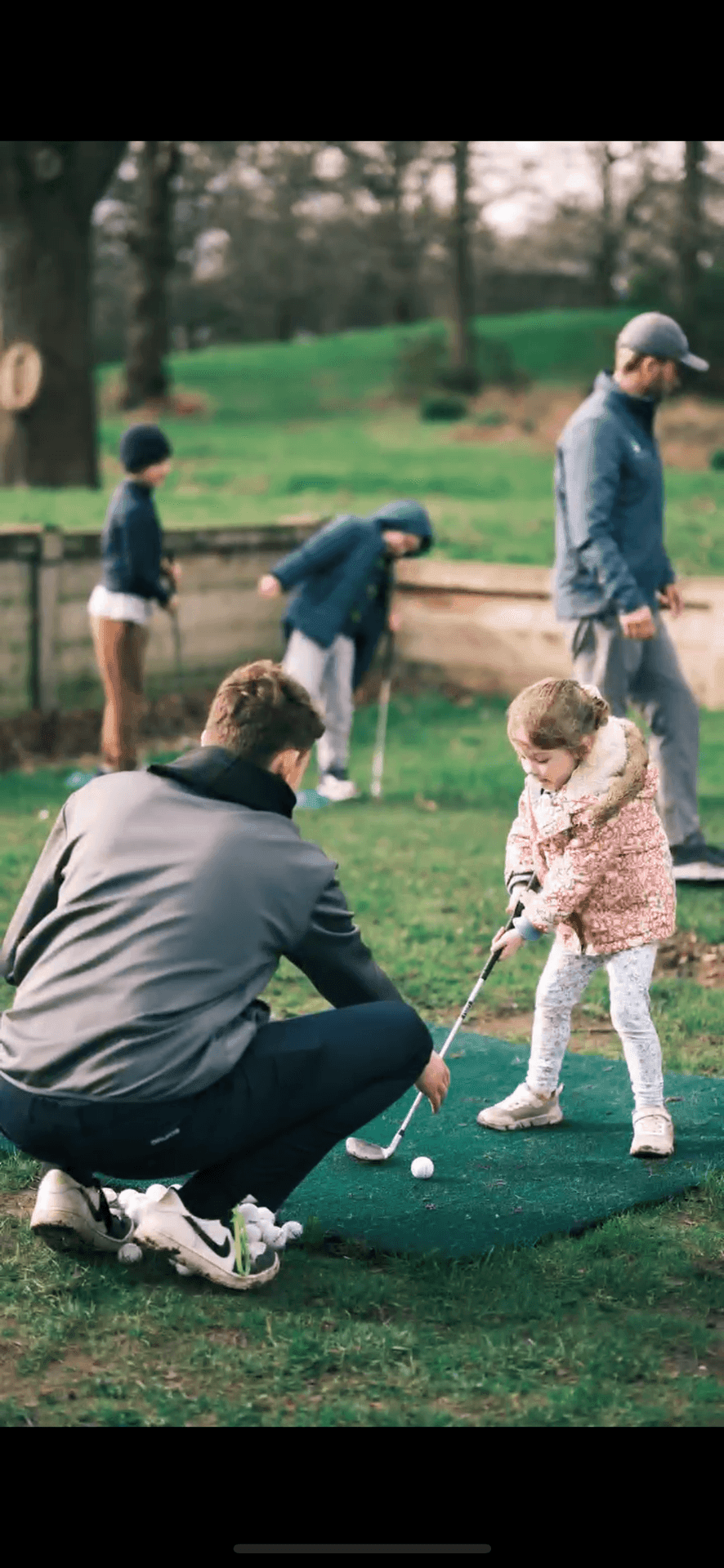 Young girl and a coach